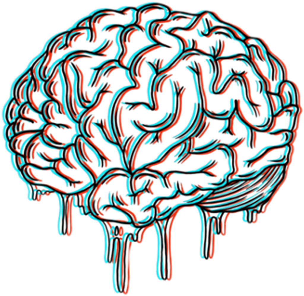 #brain #glitch #tumblr #aesthetic - Brain Sticker (1024x999)