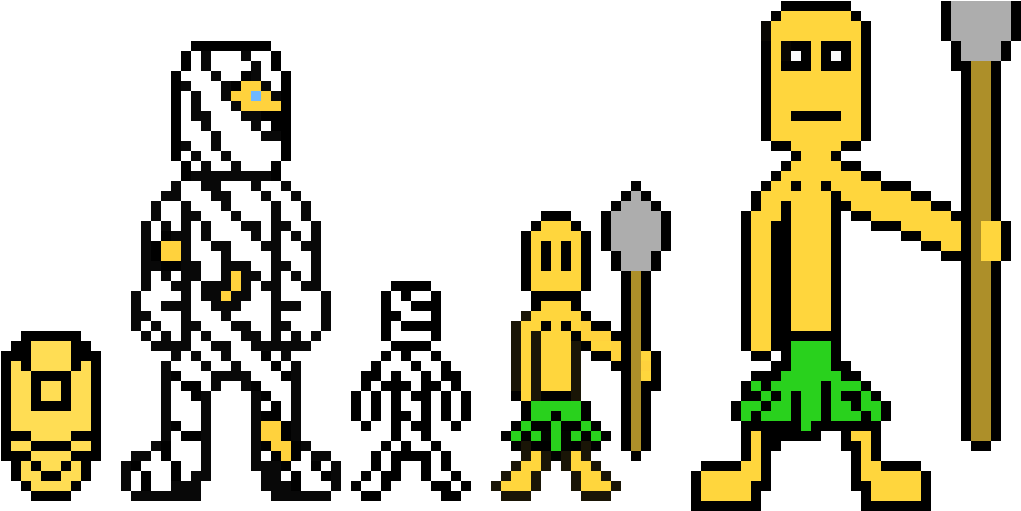 Ancient Egyptian Pharaoh - Egyptian Pixel Art Transparent (1060x520)