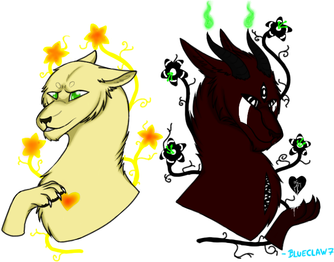 The Savior The Destroyer By Blueclaw7 - Cartoon (680x522)