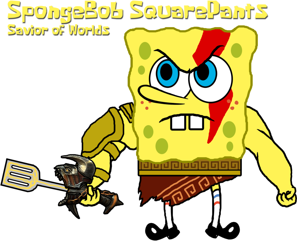 Spongebob Squarepants Download Transparent Png Image - Spongebob God Of War (1024x881)