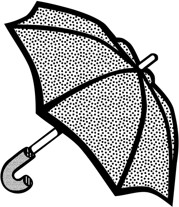 Umbrella Line Art Drawing Rain - Line Art (653x750)