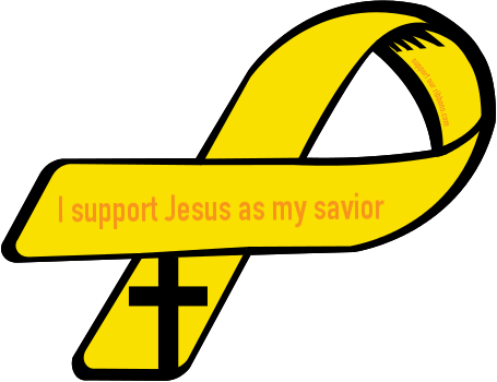 I Support Jesus As My Savior - Progressive Supranuclear Palsy Ribbon (455x350)
