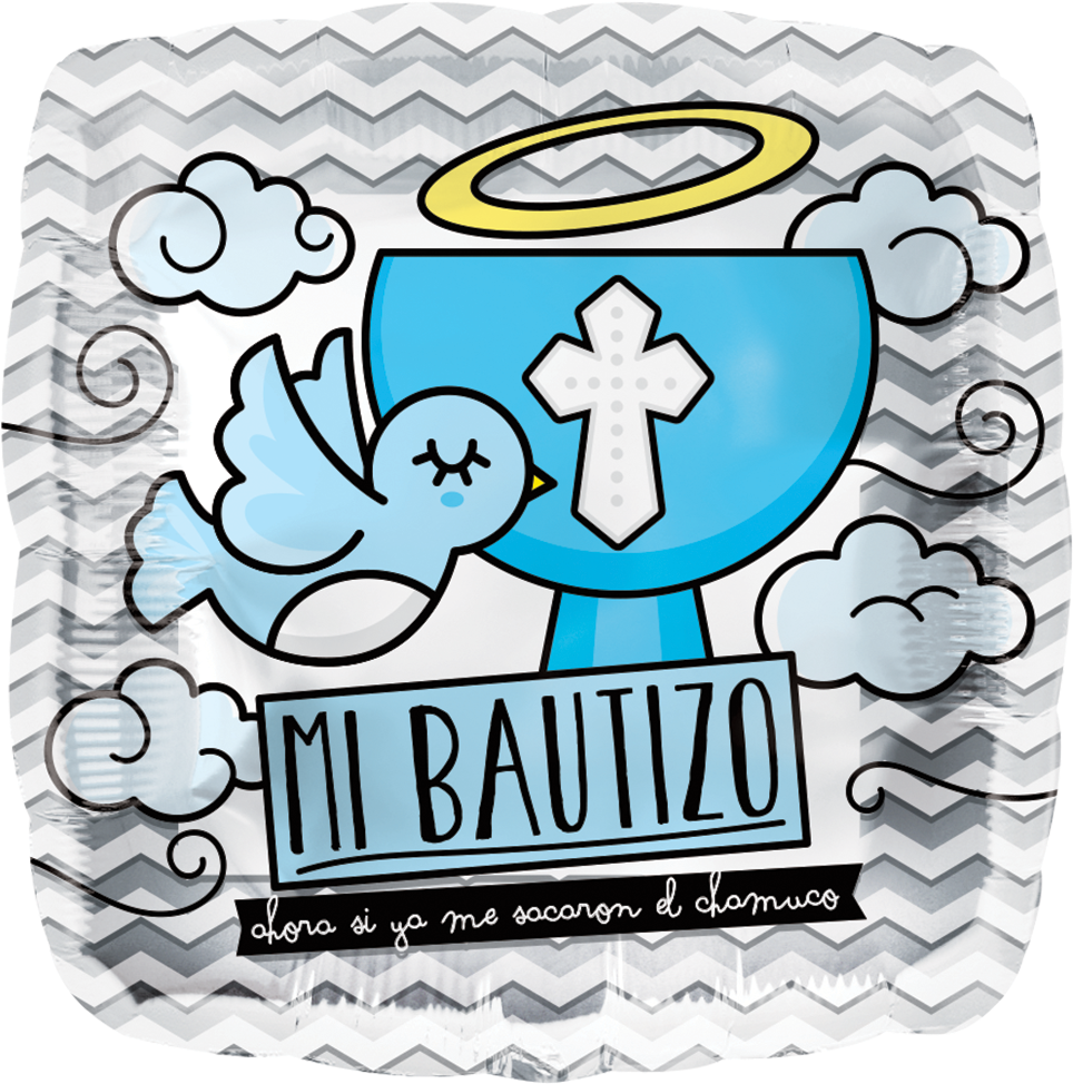 18" Mi Bautizo Caliz Azul Con Paloma , Metalizado - Mi Bautizo Rosa (1000x1000)