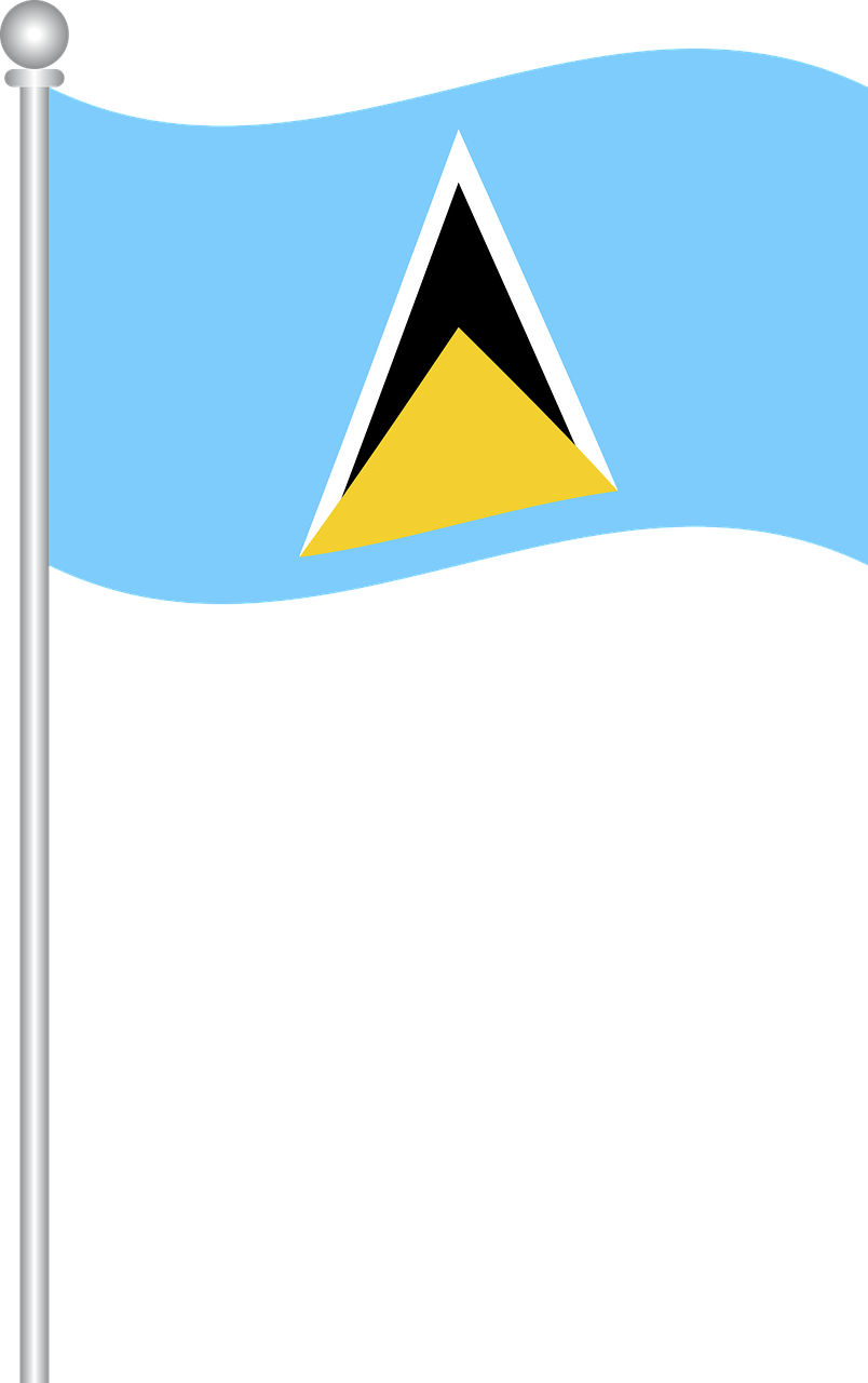 Flag Of Saint Lucia,flag,saint Lucia,world,free Vector - St Lucia Flag Png (804x1280)