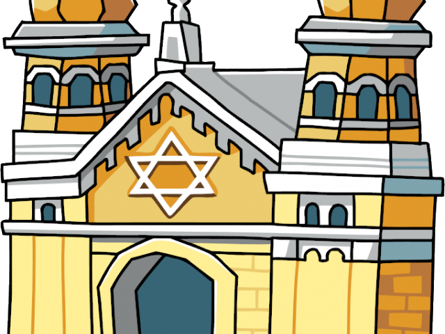 Synagogue Clipart Learning Torah - Jewish Temple Clipart (640x480)