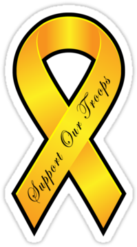 Support Our Troops Ribbon Png (375x360)