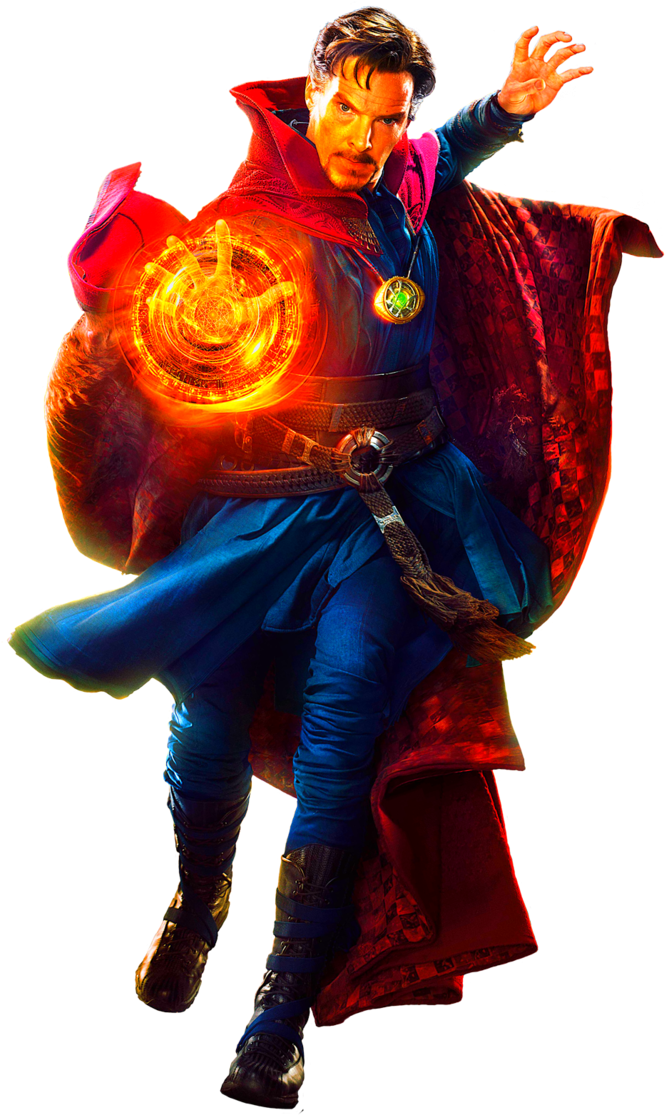 Doctor Strange In Action - Transparent Doctor Strange Png (699x1142)