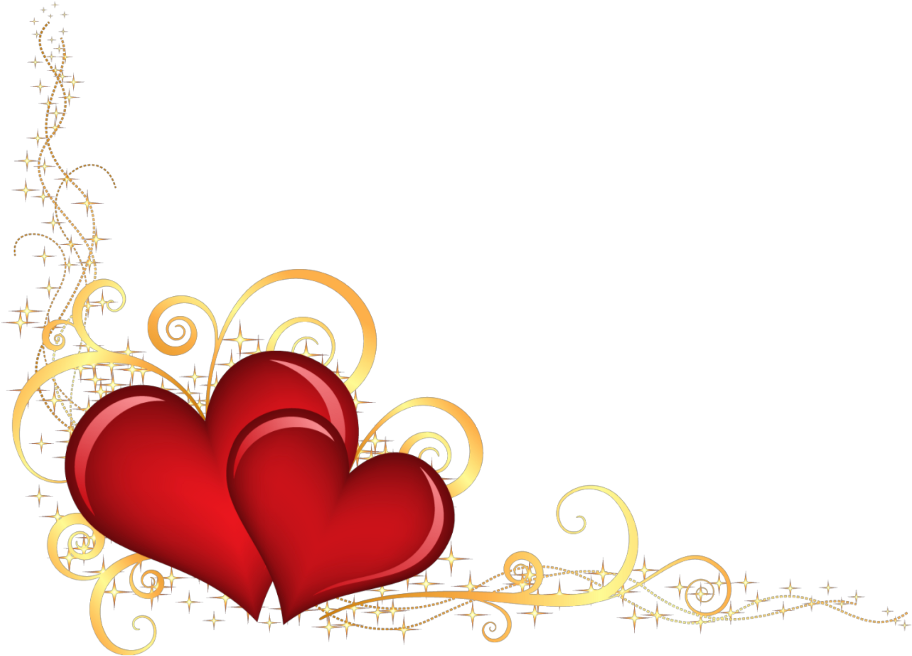 Mq Red Gold Heart Hearts Border Borders - Mq Red Gold Heart Hearts Border Borders (912x656)
