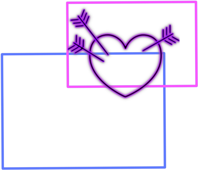 #mq #square #hearts #neon #frame #frames #border #borders - Line Art (1024x1024)