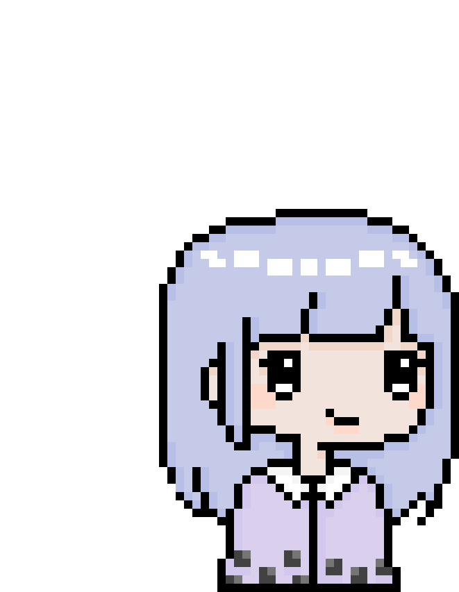 Bubble Tea Girl - Pixel Art Circle (1200x1200)