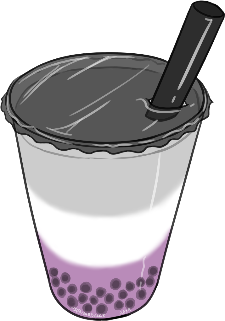 Nardacci Art New Pride Bobas Ace Asexual Pride Boba - Bubble Tea (800x1081)