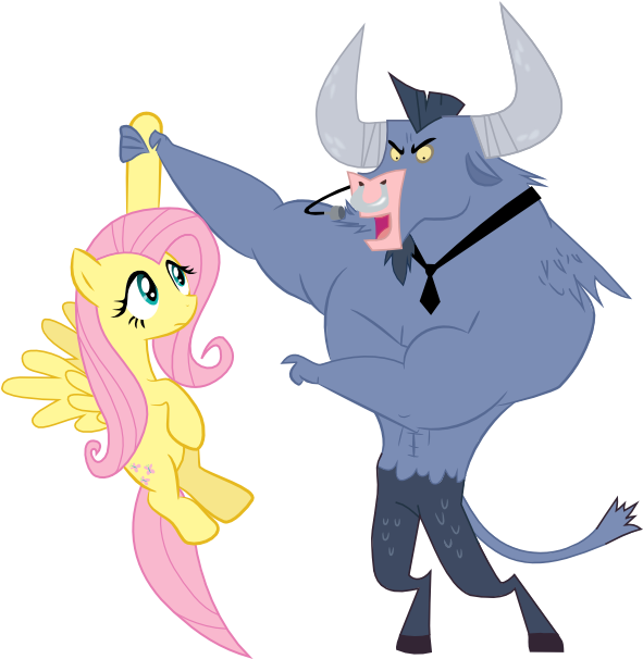 Predelnik, Fluttershy, Iron Will, Putting Your Hoof - Cartoon (669x682)