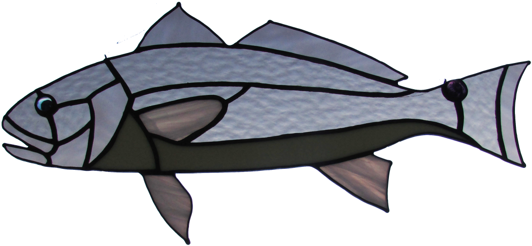 Stained Glass Red Drum Fish - Billfish (1100x512)