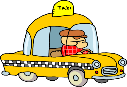 Taxi Cab Clipart Yellow Truck - Taxi Clip Art (437x302)
