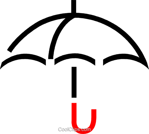Umbrella Royalty Free Vector Clip Art Illustration - Guarda Chuva Ilustração (480x434)