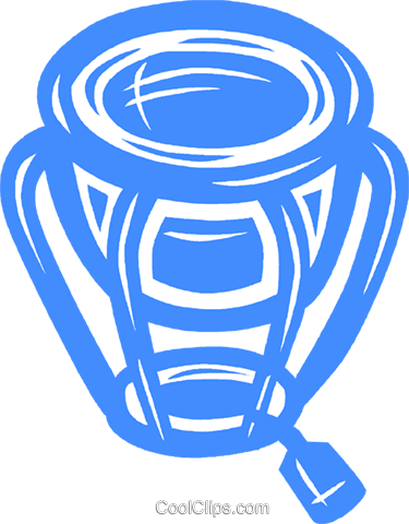 Timpani Royalty Free Vector Clip Art Illustration - Emblem (375x480)