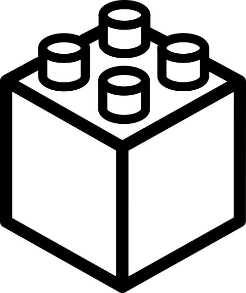 Lego Clipart Black And White Png (498x594)