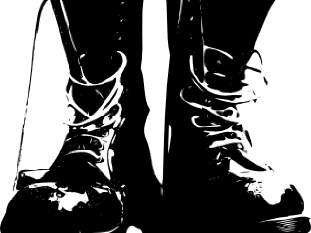 Shoe Clipart Clothes - Combat Boot Clip Art (640x480)