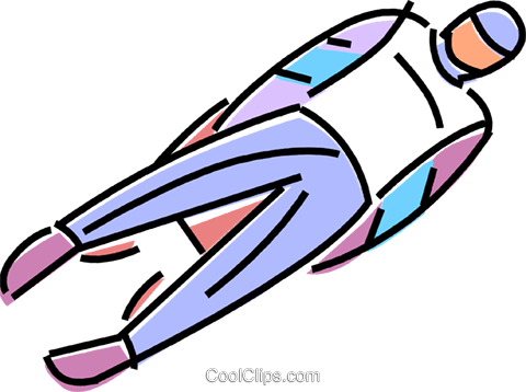 Luge Royalty Free Vector Clip Art Illustration - Luge Clipart Transparent (480x358)