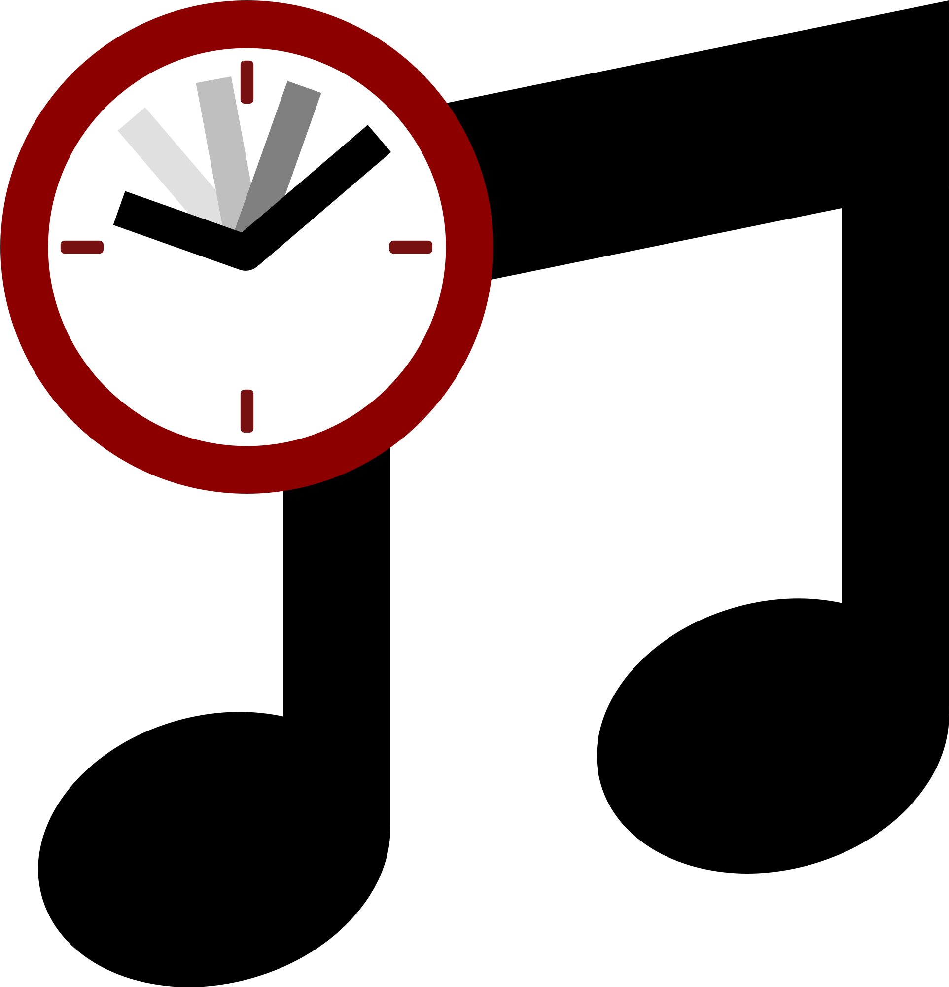 2000 X 2000 2 - Music Clock Png (2000x2000)