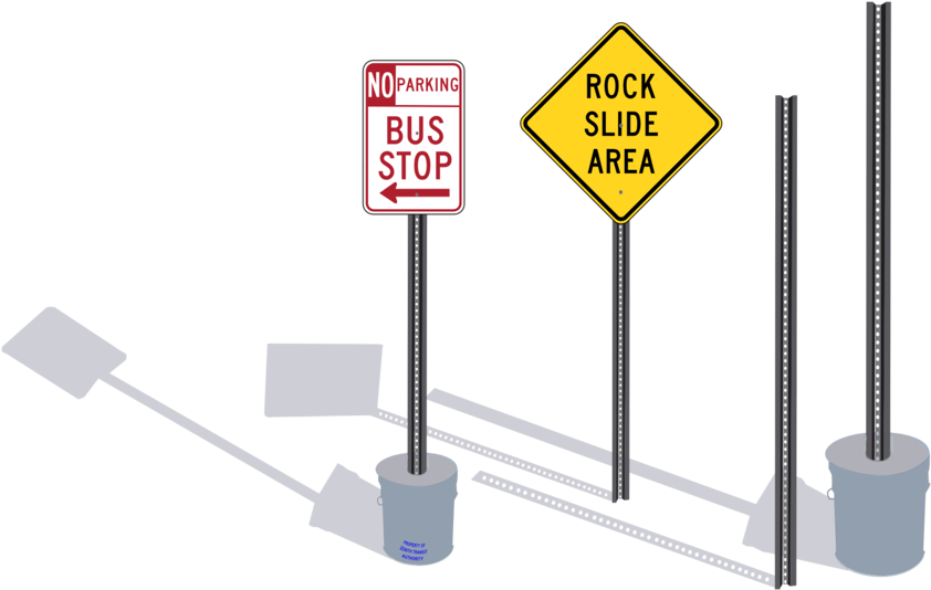 Signposts With Shadow - Bus Stop Sign (958x555)
