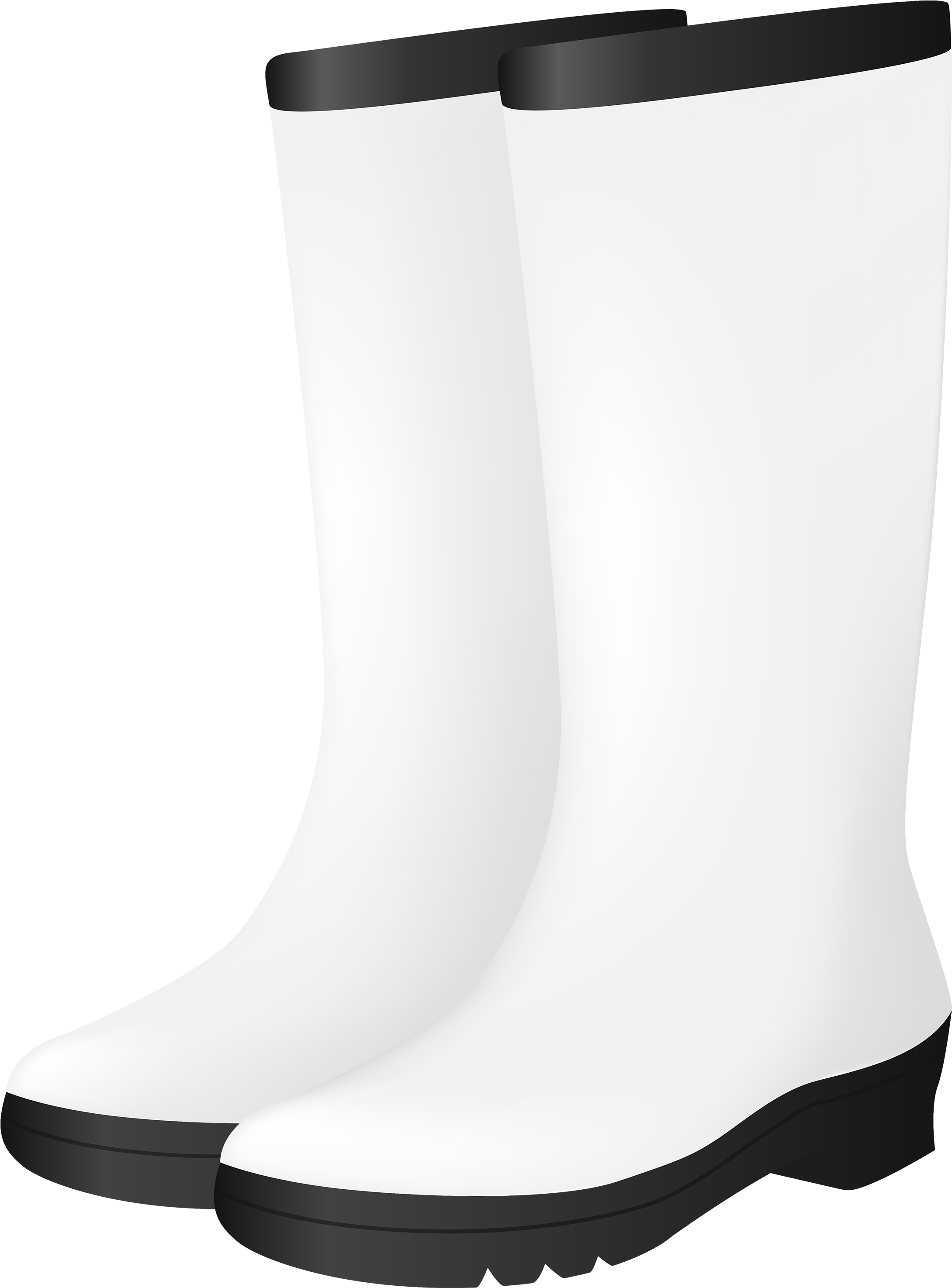 White Rubber Boots Png Clipart - White Rain Boots Png (2179x2949)
