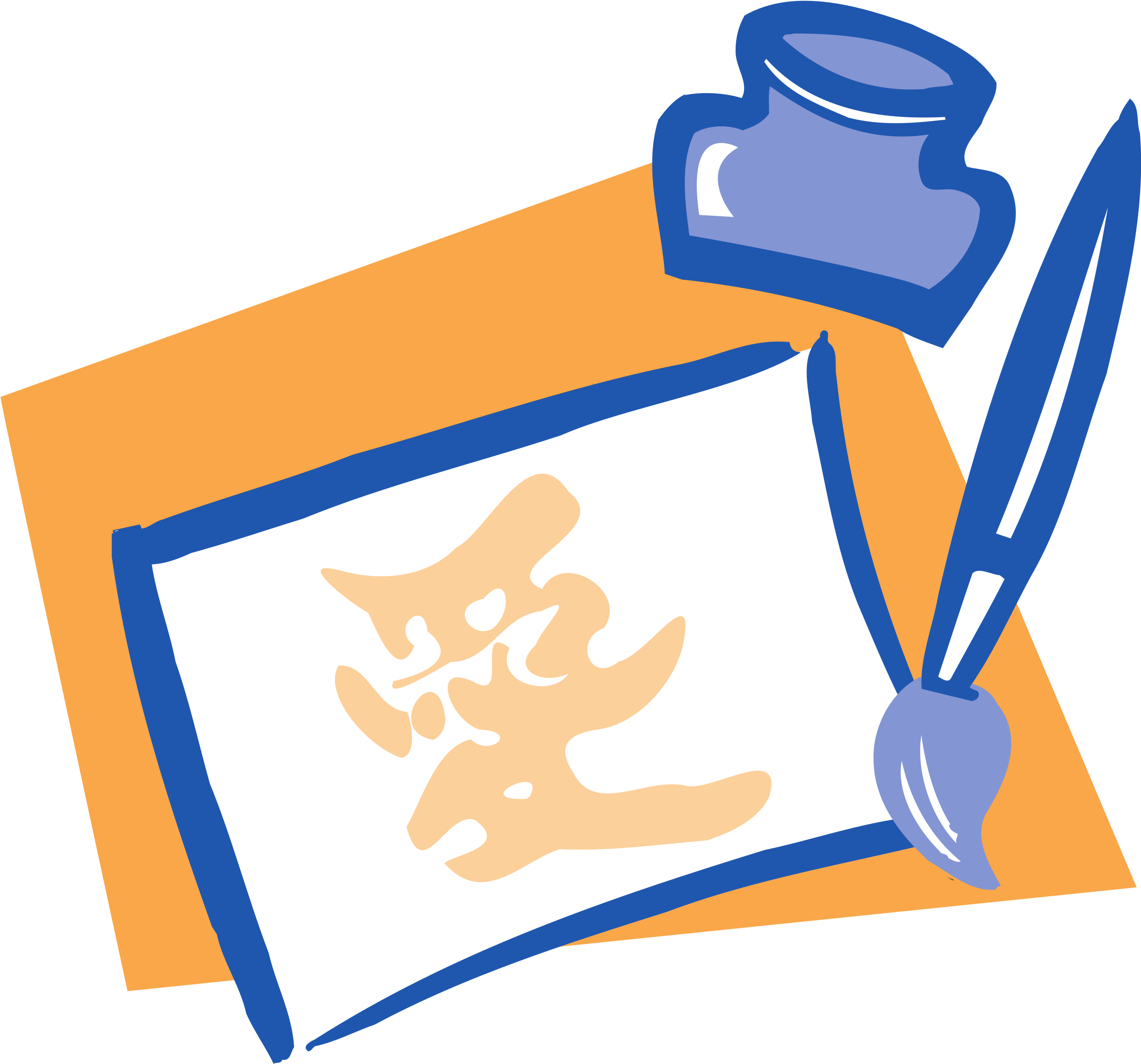 Paintbrush Clipart Art Subject - Scissors And Glue (2400x2276)