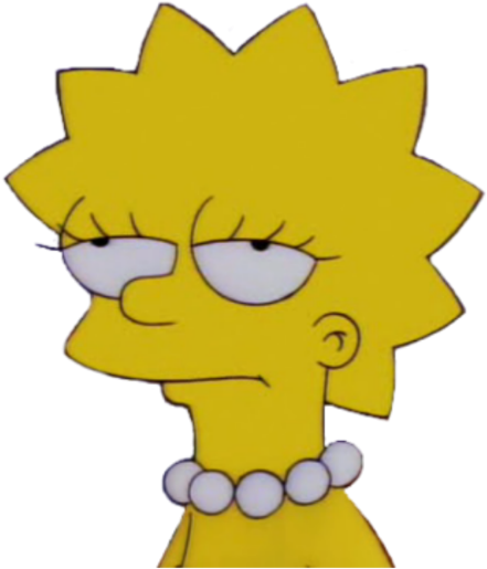 Simpsons Aesthetic Transparent Clipart Free Download - Lisa Simpson Sad Png (1024x1024)