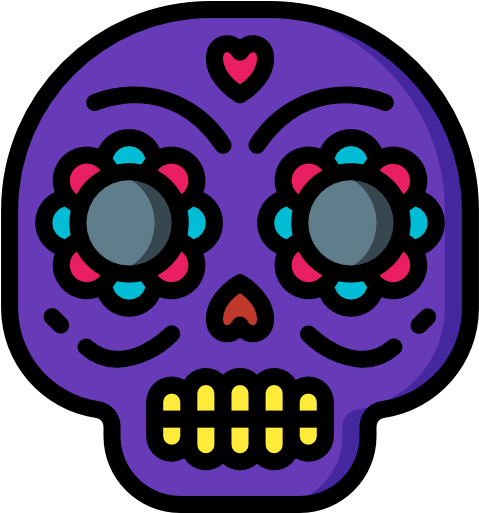 Skull Free Icon - Mexican Skull (512x512)