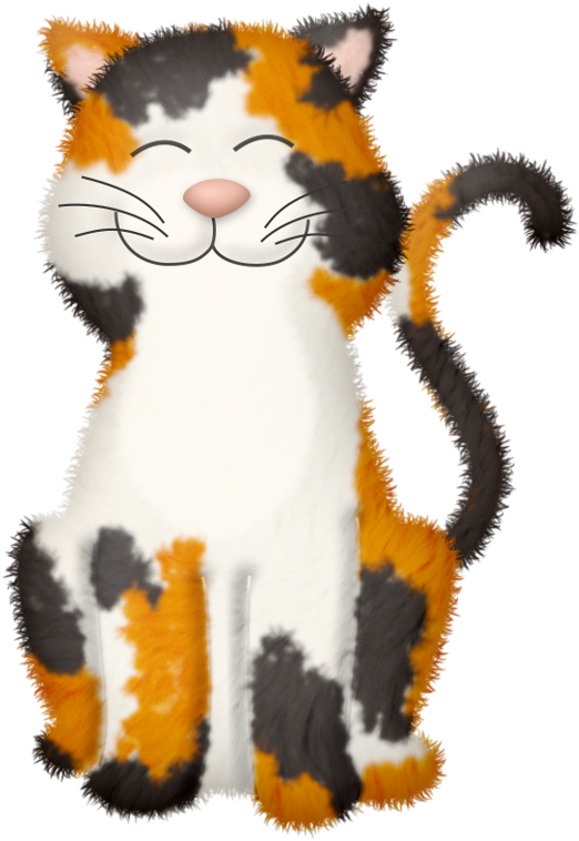 Desenho Gato Tres Cores (591x800)