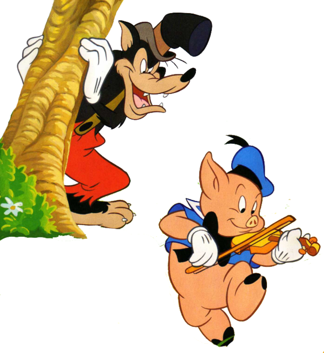 Los 3 Cerditos Y Lobo En Imagenes - Los 3 Cerditos Png (642x699)