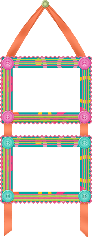 Set Ilustraciones En Png Para Diseños Manualidades - Molduras Para Fotos Infantil (300x767)