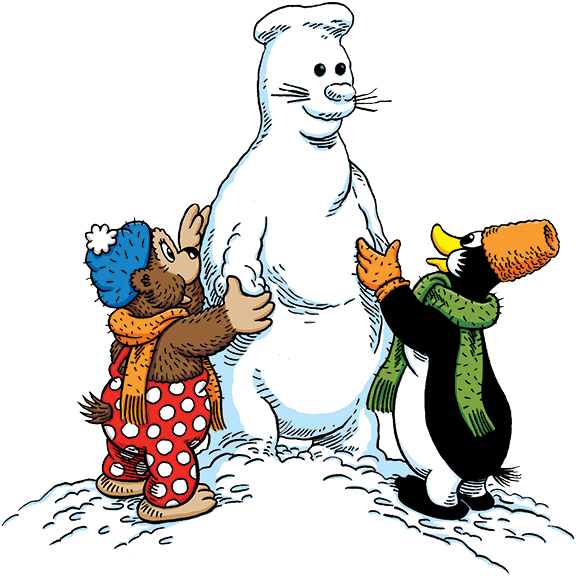 Png Freeuse Download Snowball Clipart Snow Slide - Cartoon (600x597)