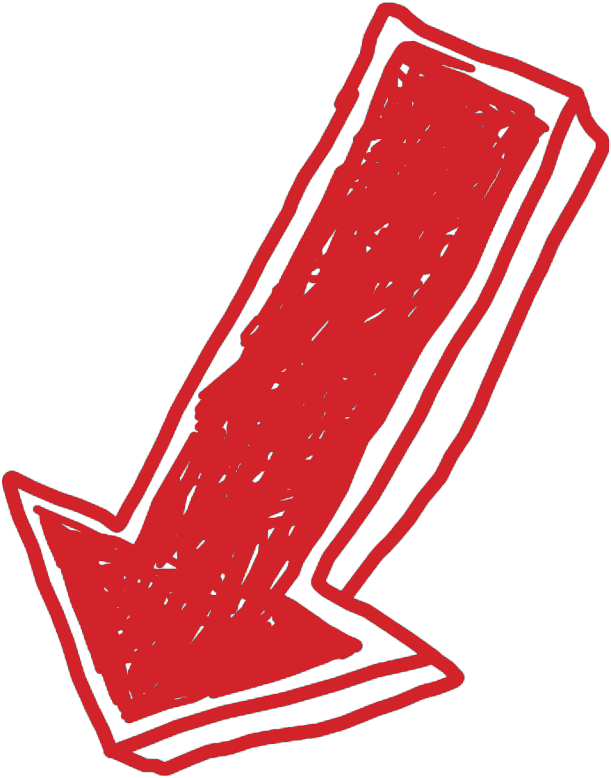 Red Arrow - Doodle Art Tanda Panah (1280x1280)