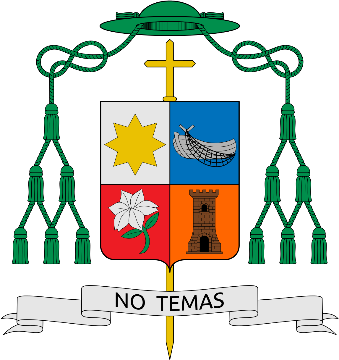 Coat Of Arms Of Carlos García Camader - Bishop Oscar Jaime Florencio Coat Of Arms (1150x1226)