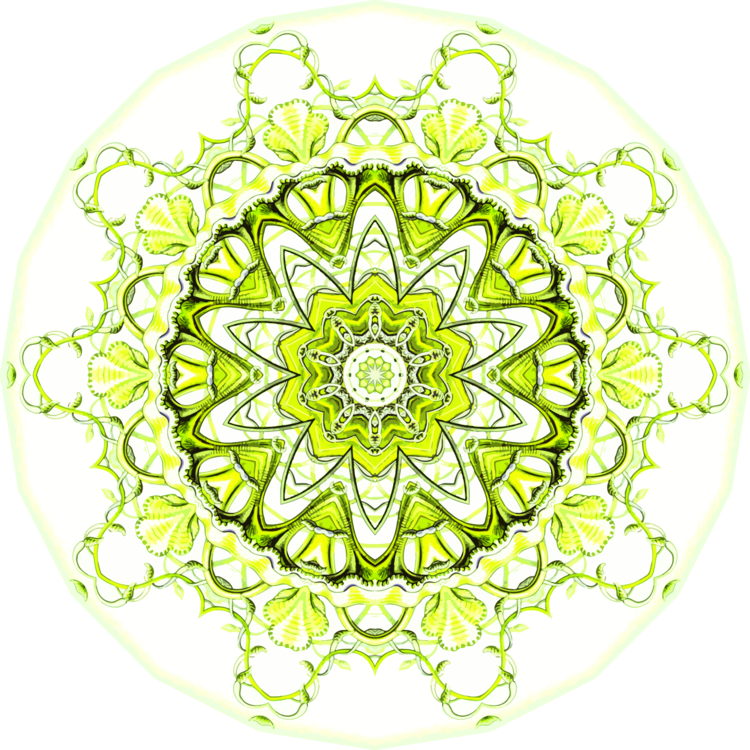 Floral Design Symmetry Green Point - Circle (750x750)