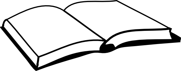 Openbook Clip Art - Book Drawing Black And White (600x237)