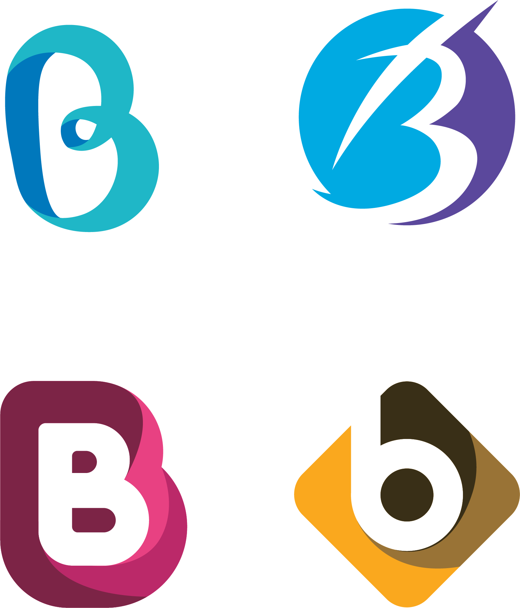 Lettering Clipart Hand Logo - Alphabet B Logo (1685x1968)
