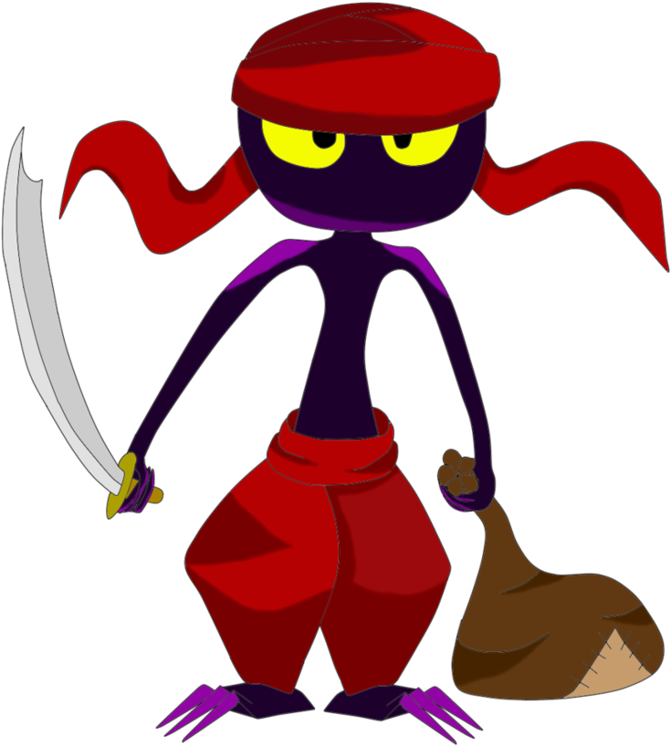 I Drew This Shortly After Getting Paint Tool Sai And - Shantae Tinkerbats (864x924)