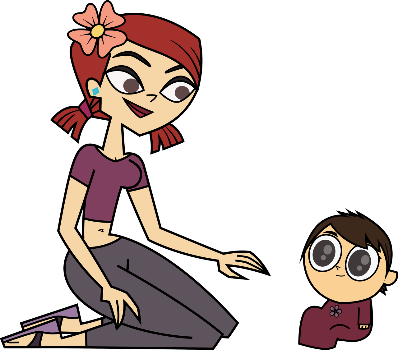 Zoey And Her Baby Girl By Gothikxenon - Cartoon (1280x1126)