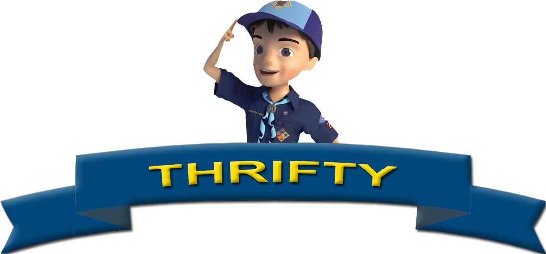 A Scout Works To Pay His Own Way And To Help Others - Cartoon (1096x521)