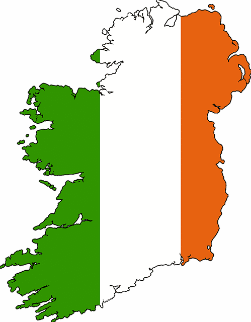 Irish Geography Pub Quizzes From Readymadepubquiz Com - Irish Flag In Country (499x640)