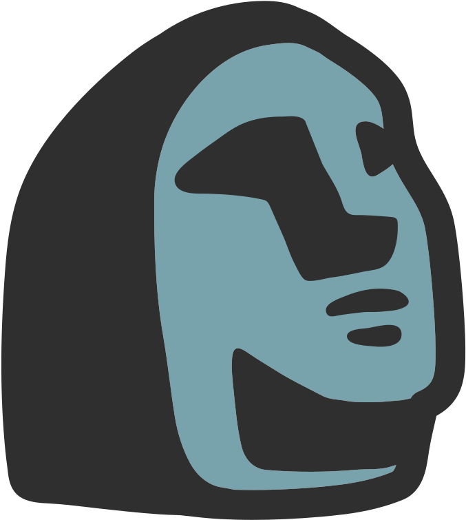 File - Emoji U1f5ff - Svg - Stone Head Emoji Android (768x768)
