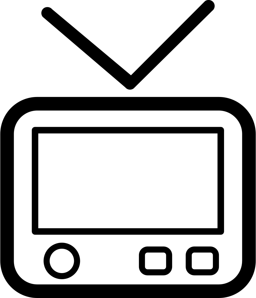 Vintage Retro Tv Monitor Comments - Free Tv Symbol (842x980)