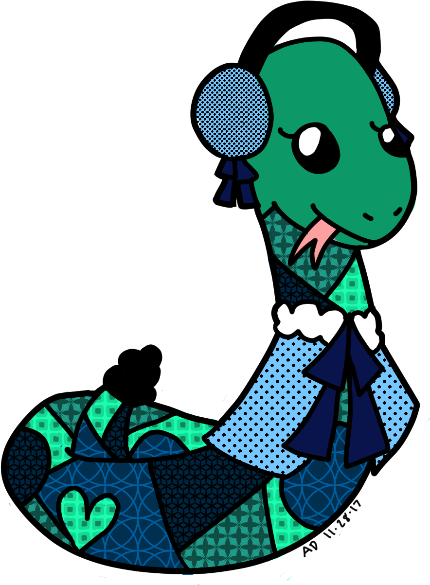 Winter Patchwork Snek - Cartoon (1250x1250)