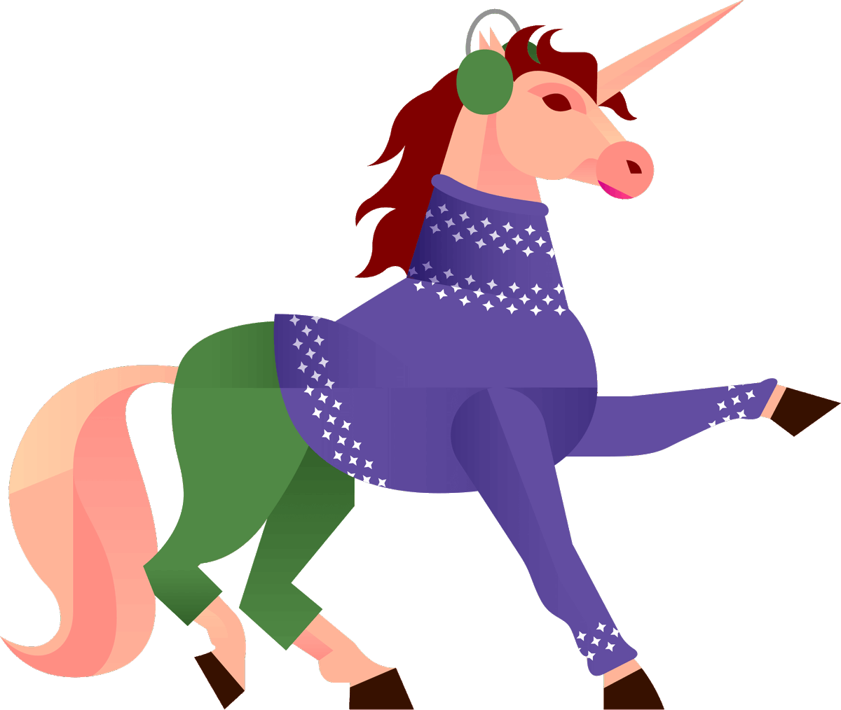 A Cozy Sweater And Earmuffs - Cartoon (1200x1014)