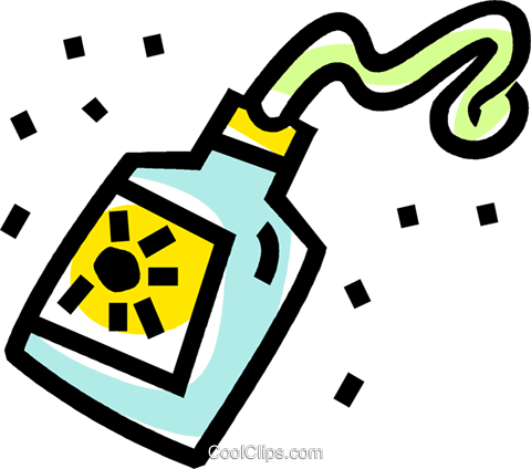 Sun Tan Lotion Royalty Free Vector Clip Art Illustration - Sunscreen (480x424)