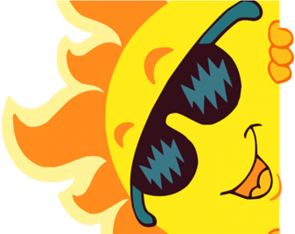 Sun Clipart Beach - Sun With Sunglasses (640x480)