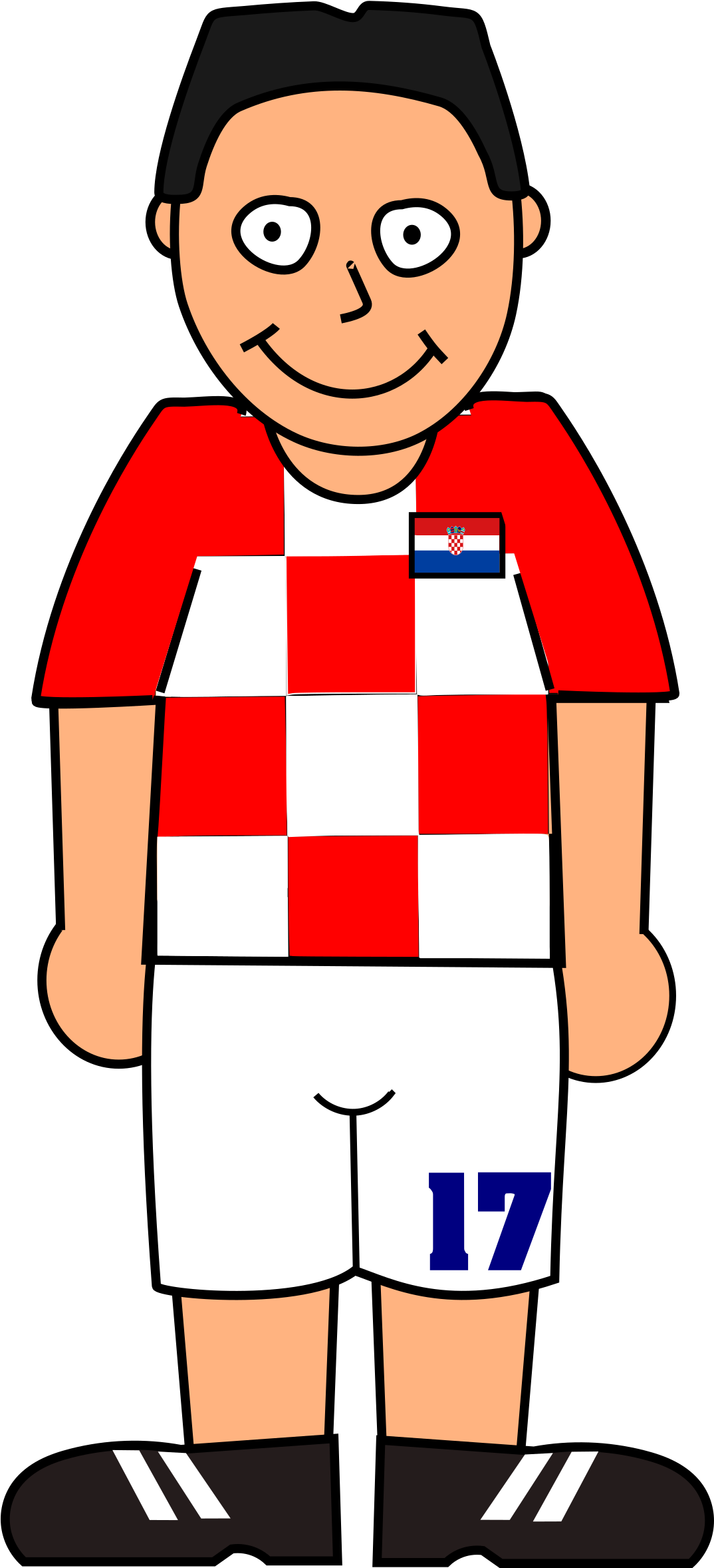 Big Image - Standing Soccer Player Clipart (1073x2400)
