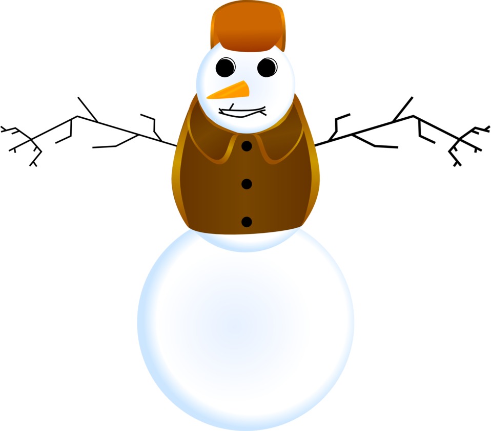 Snowman With Clothes - Snowman With Long Arms (958x842)